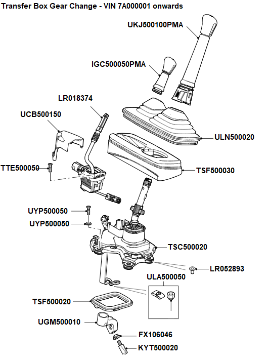 Transfer Gear Change